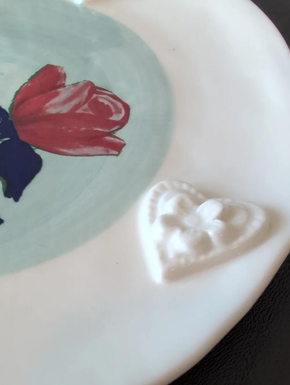 Anthropologie Francesca Kaye Hand Painted Stoneware Dessert Plate. 8.75
